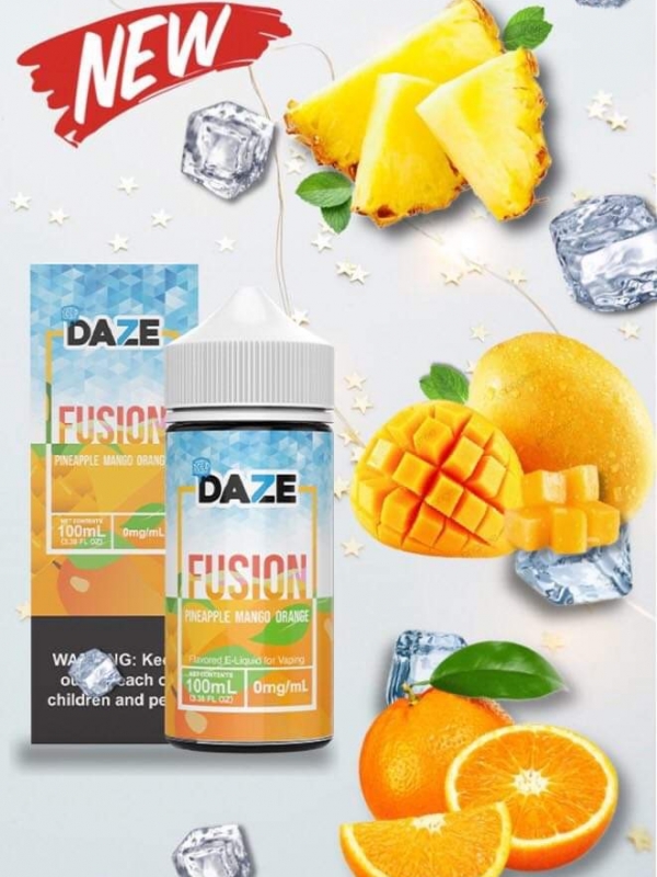 Dứa Xoài Cam - 7 Daze Fusion Iced Pineapple Mango Orange 100ml