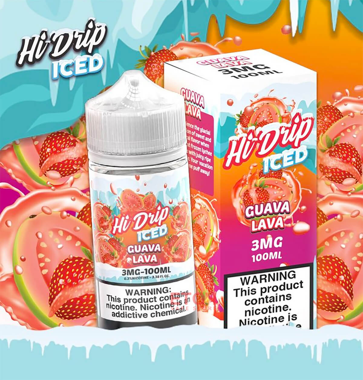 Dâu Ổi Hi Drip - Hi Drip Iced Guava Lava 100ML / 3MG